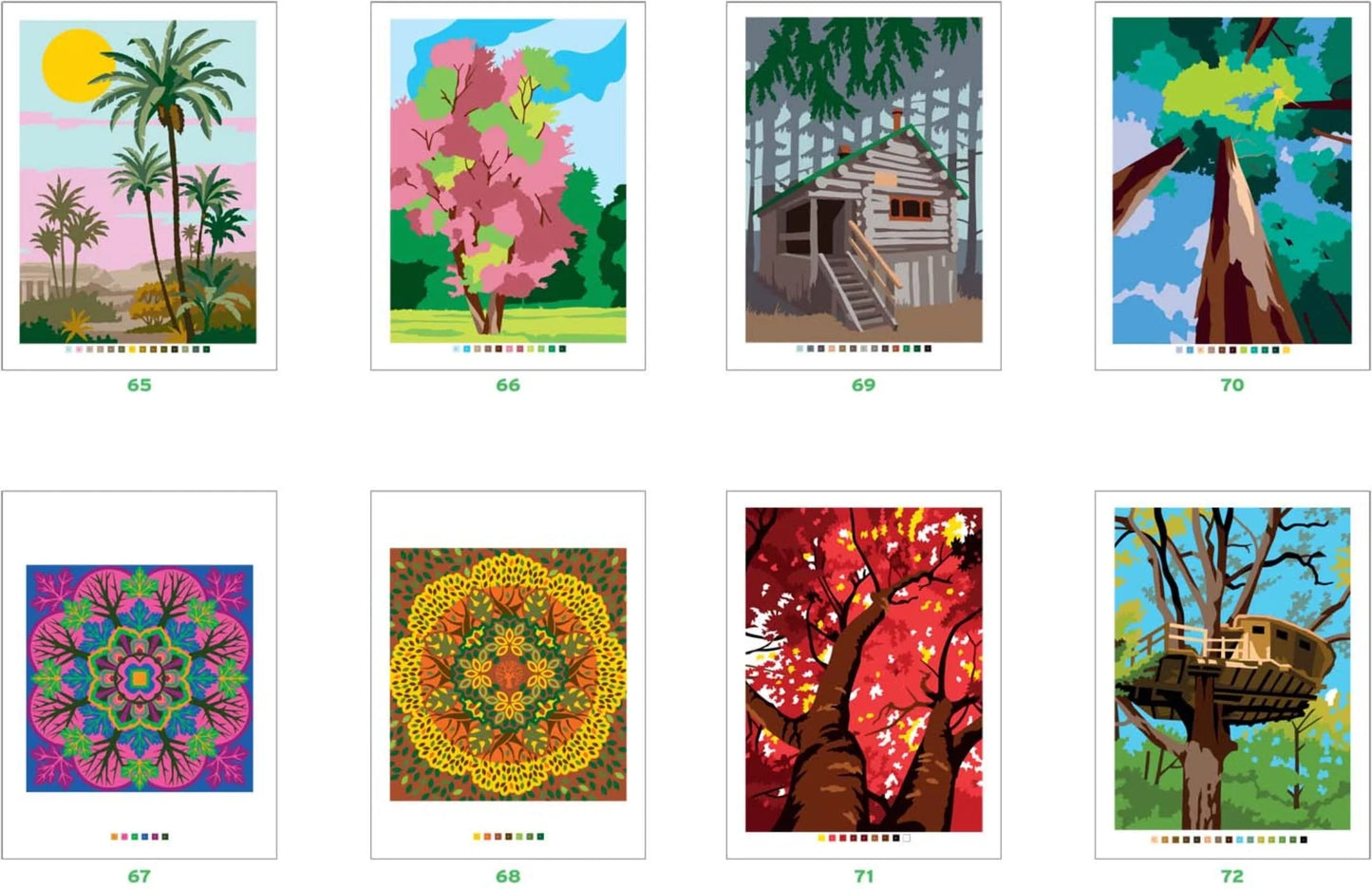 Árvores do mundo - Pintura por Números