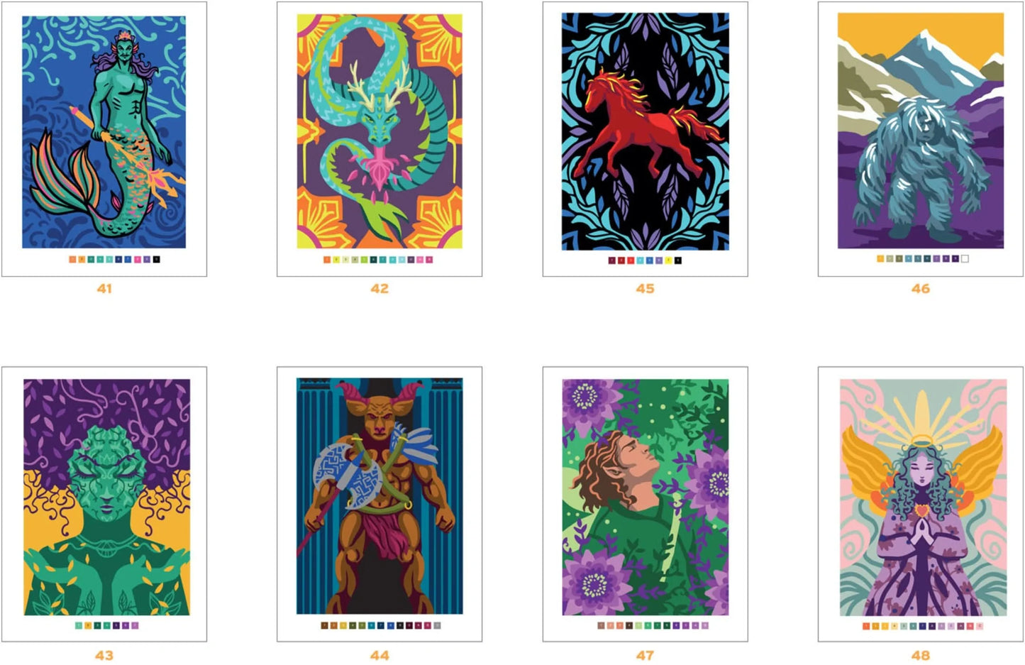 Animais mitológicos - Pintura por Números