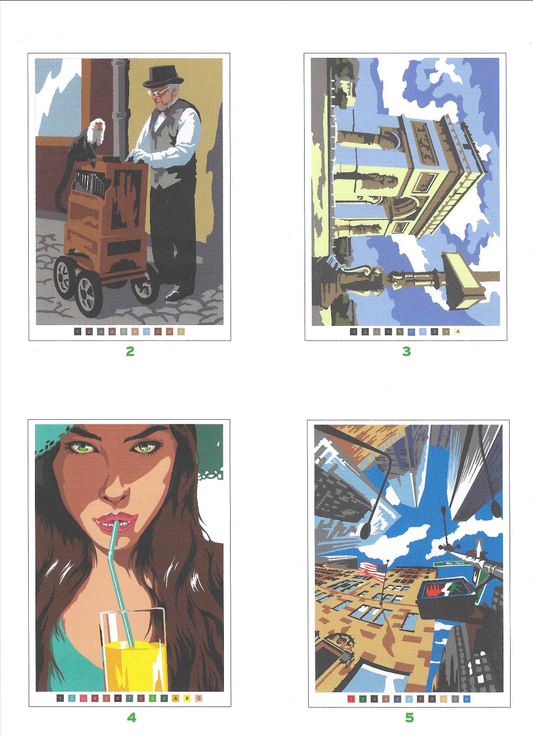 Animais, paisagens y pessoas - Pintura por Números