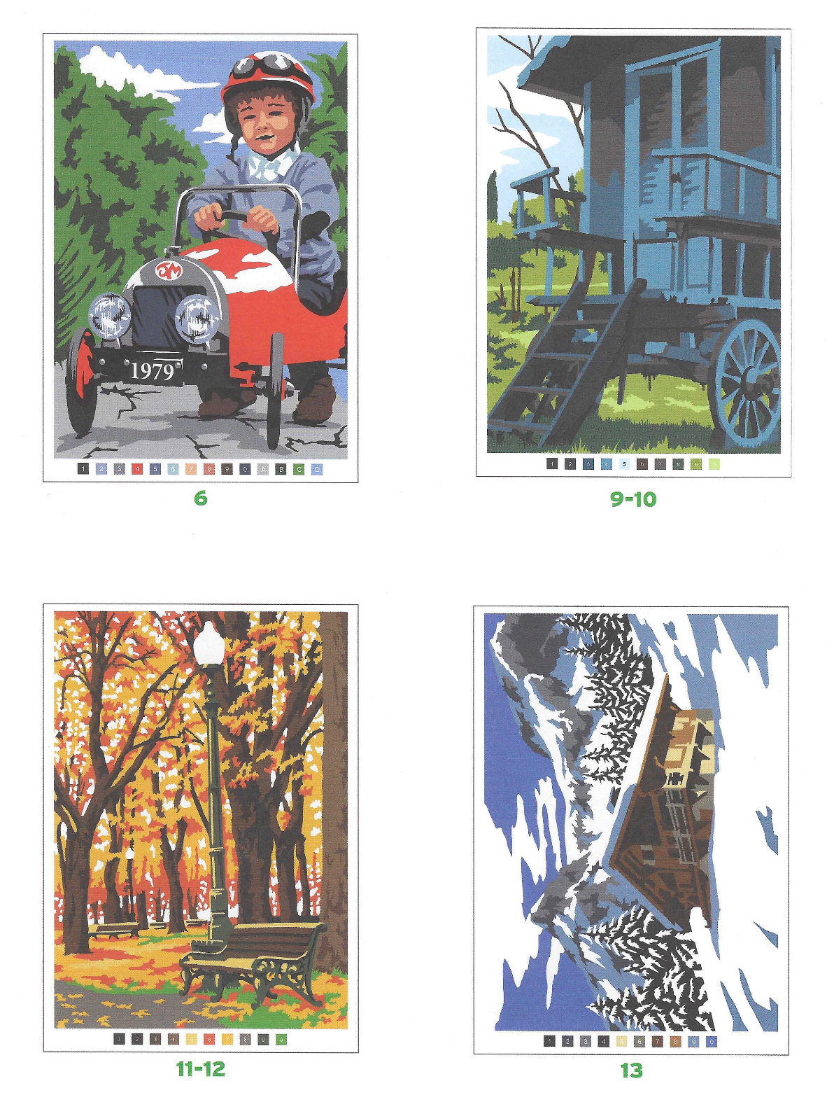 Animais, paisagens y pessoas - Pintura por Números