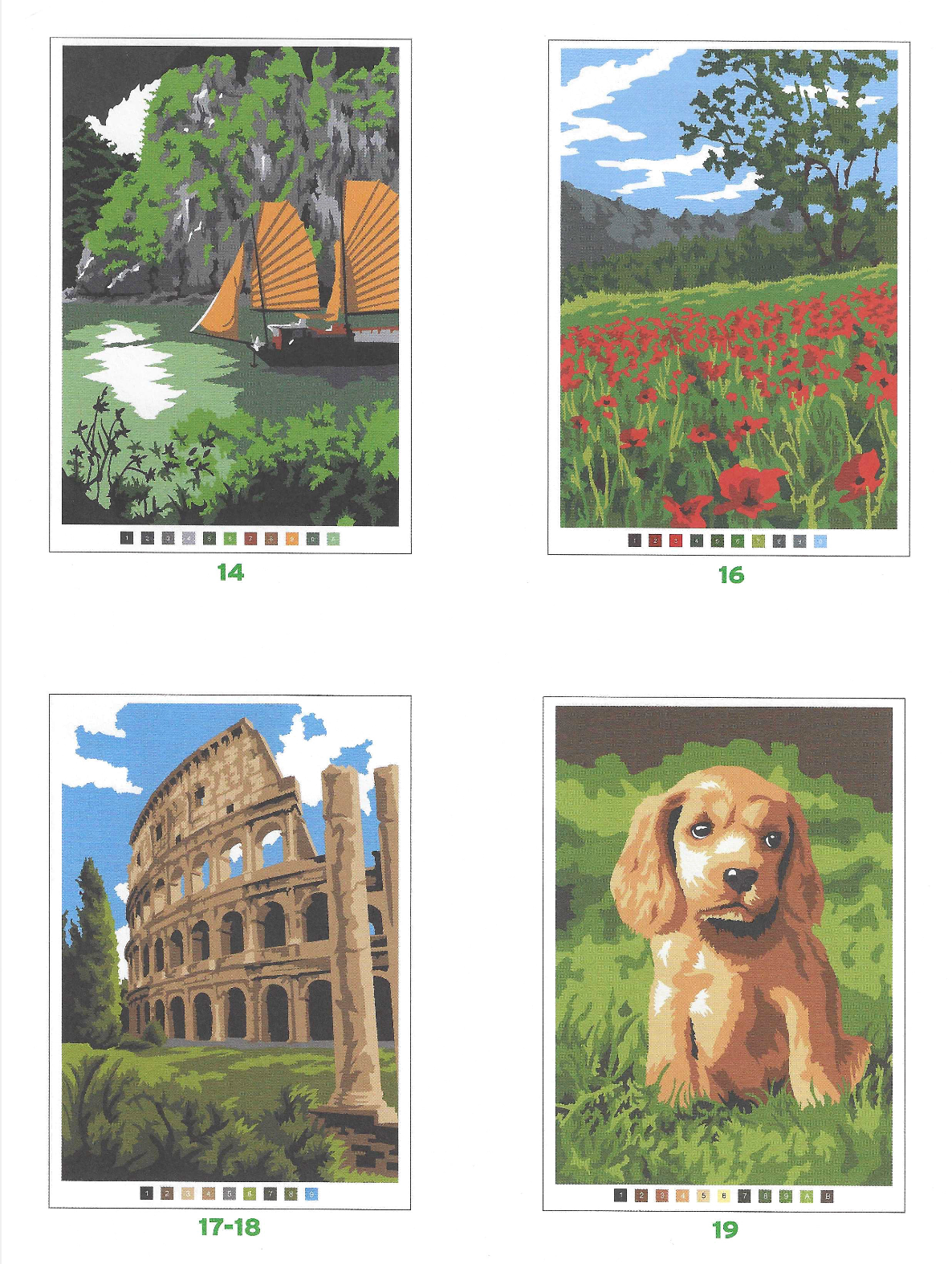 Animais, paisagens y pessoas - Pintura por Números