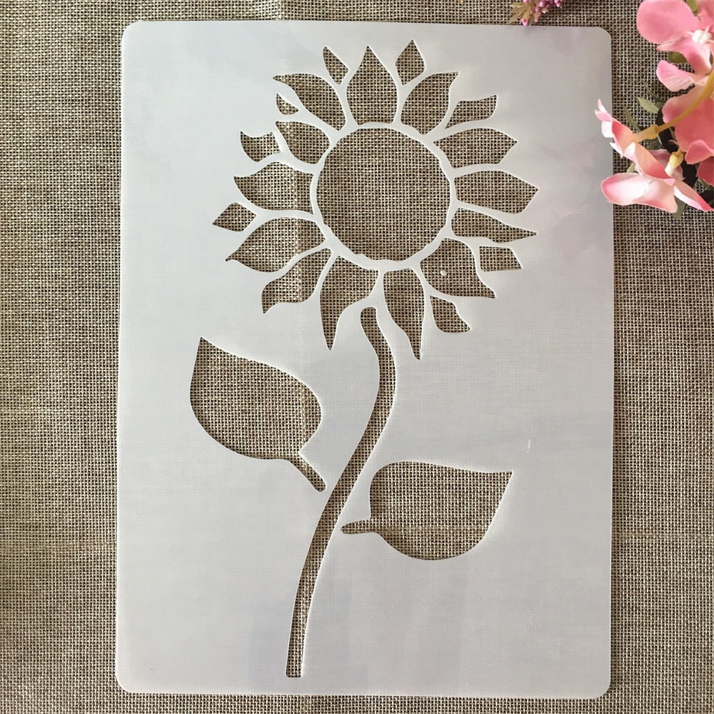 A4 Flowers Stencils - 10pcs