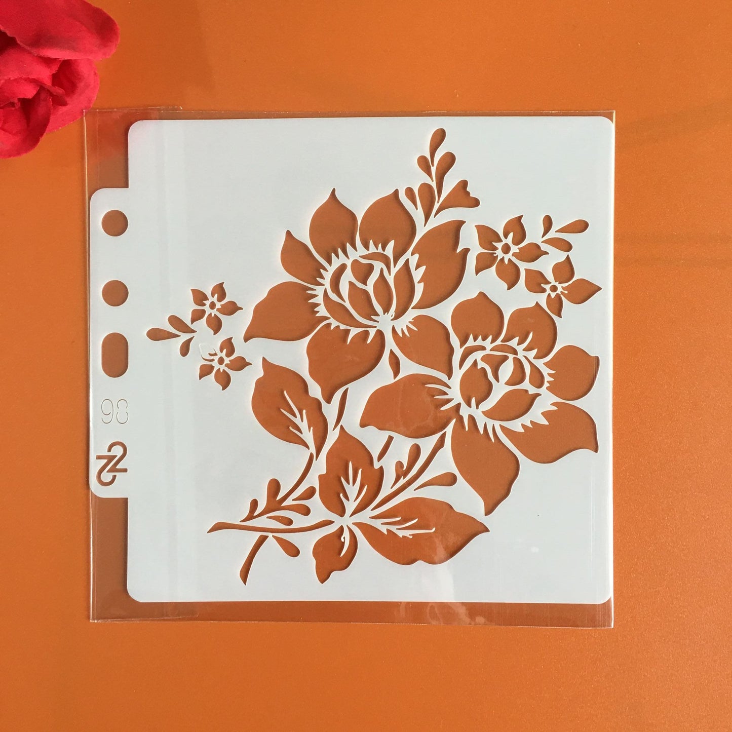 padrão of flowers - 9 pcs / 14 x 13cm