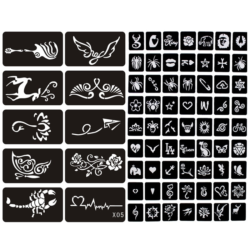 133pcs stencils stickers