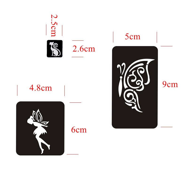 133pcs stencils stickers