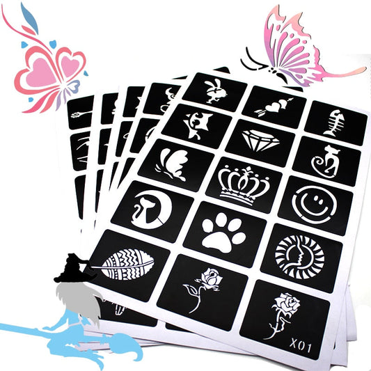 133pcs stencils stickers