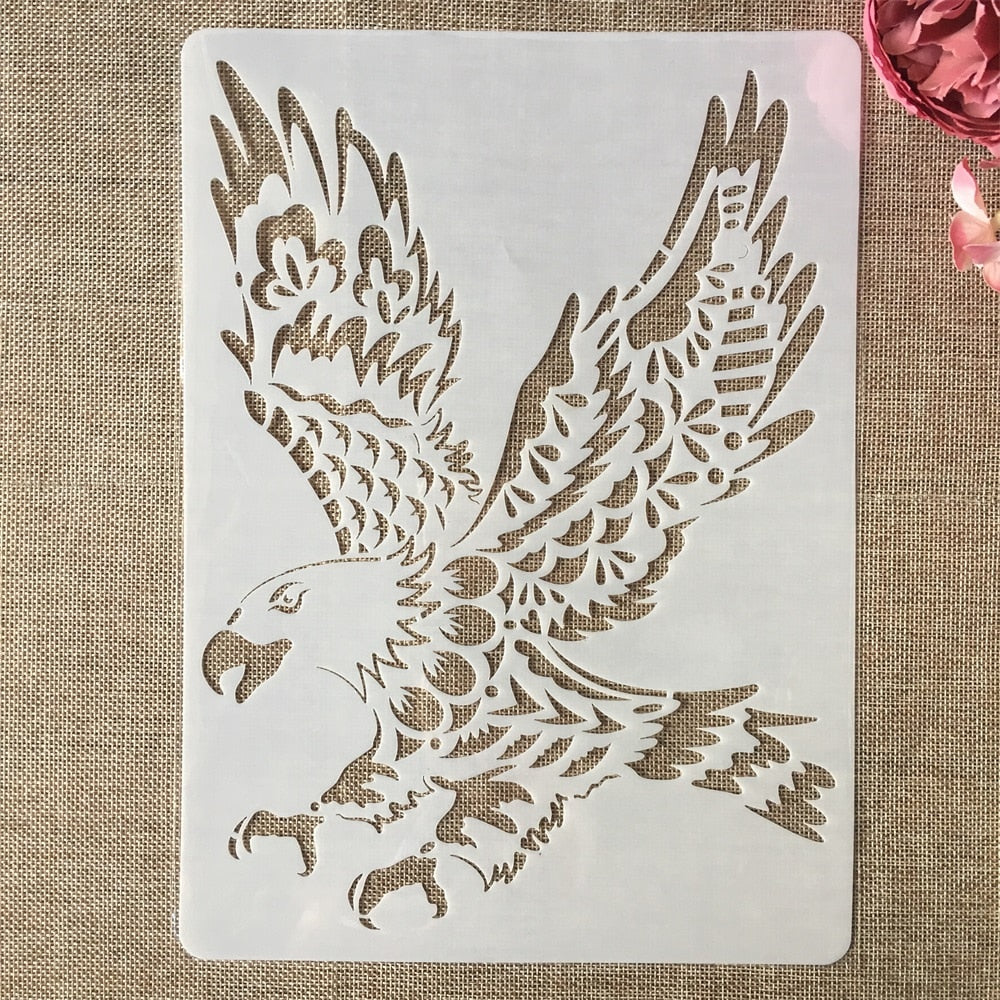 9pcs/set a4 - wild animal stencils