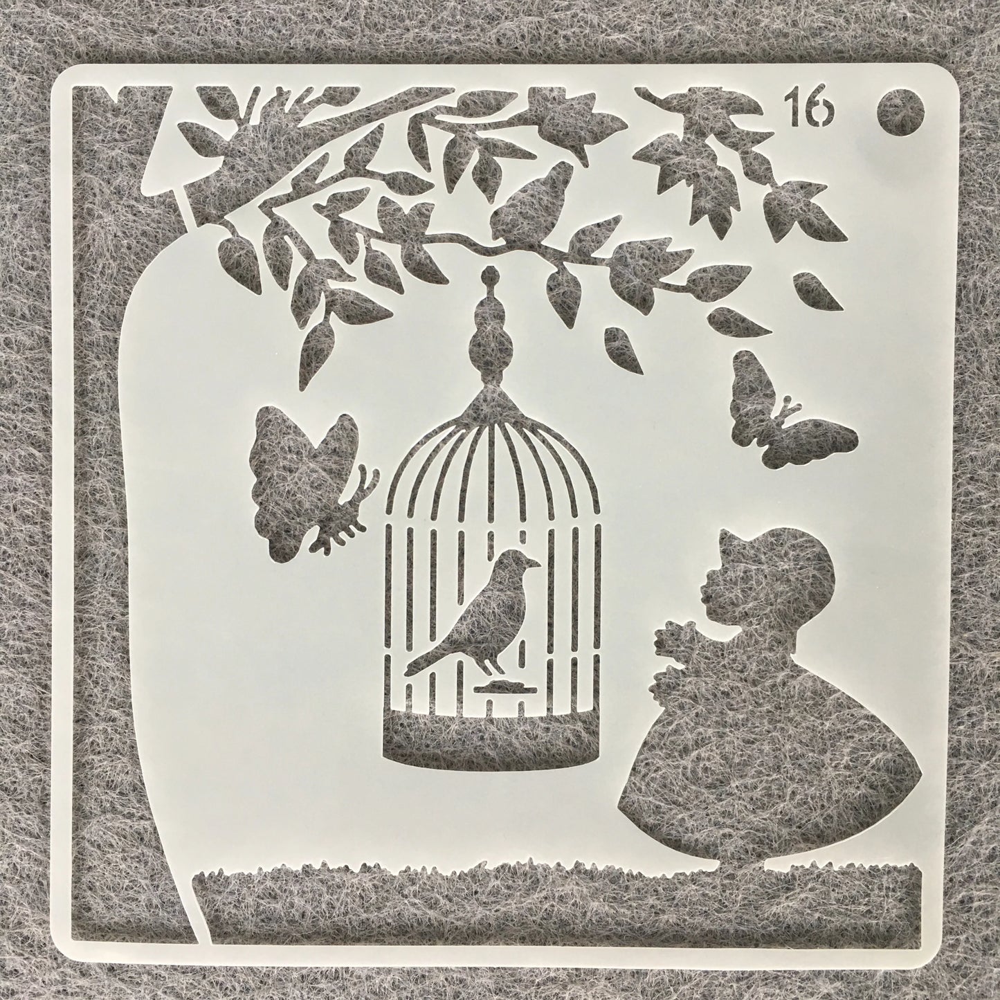 16Pcs/Set 15cm Birds Swallow Tree Stencils