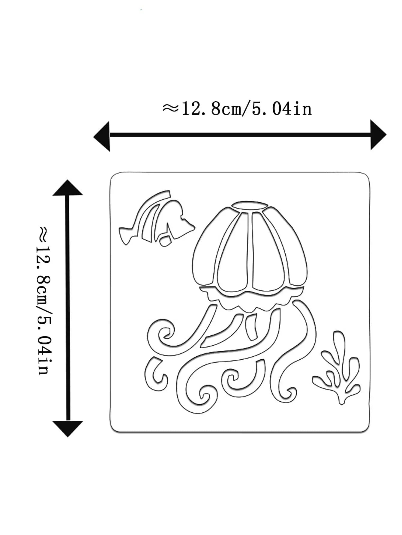 20pcs/13x13cm - Marine Stencils