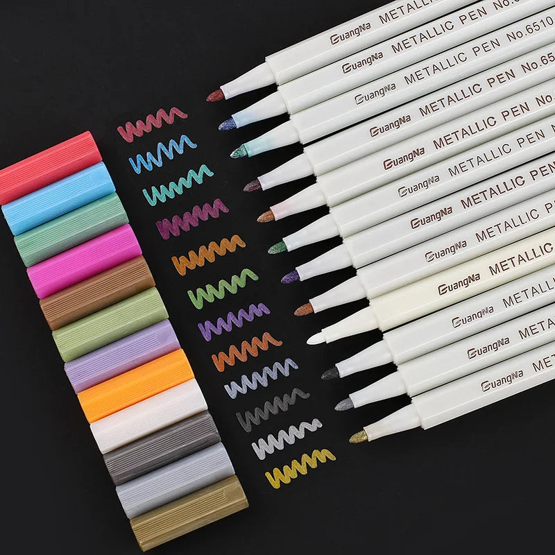 metalikart line pens - metallic shine for arts and crafts