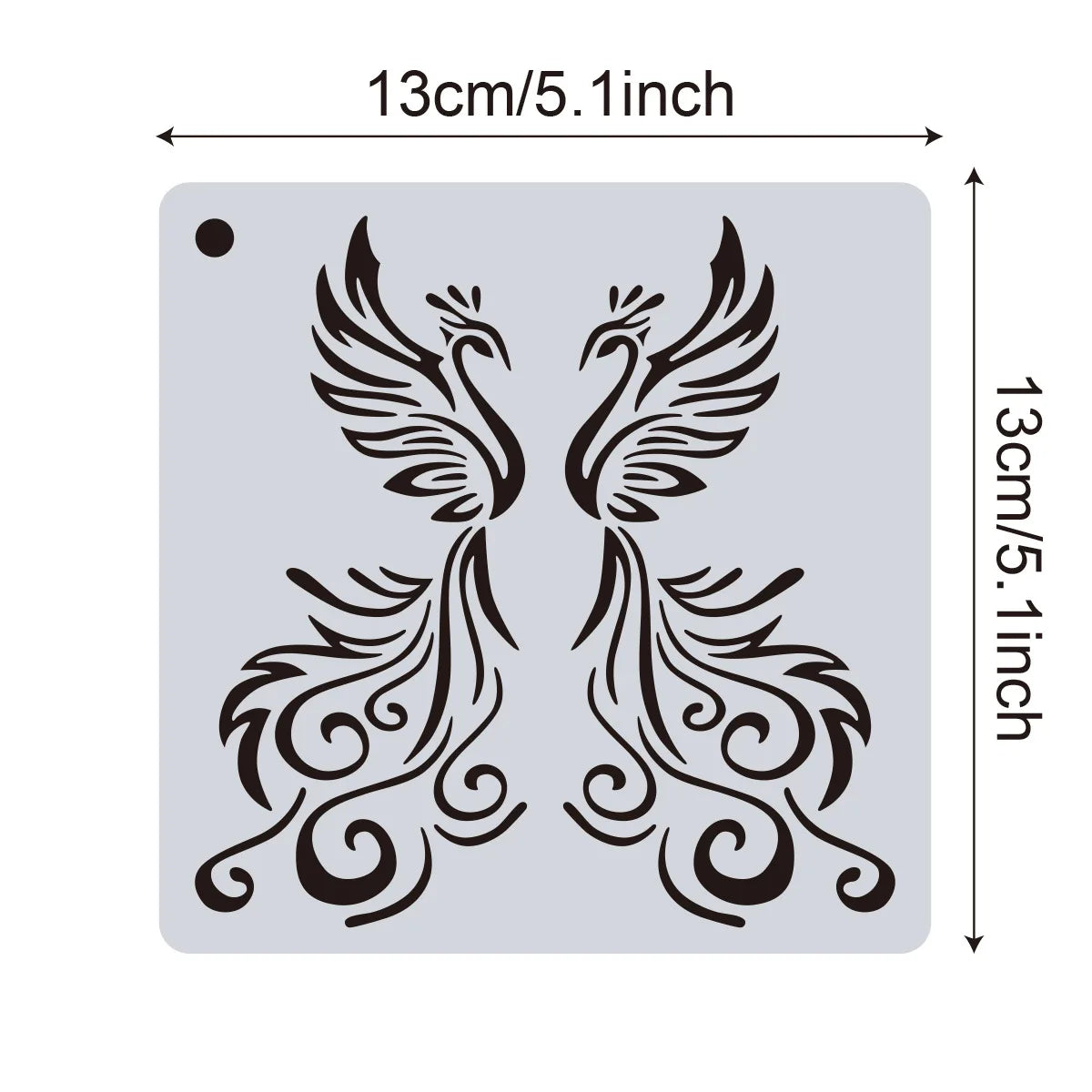 24Pcs/Lot 13cm Phoenix DIY Layering Stencils