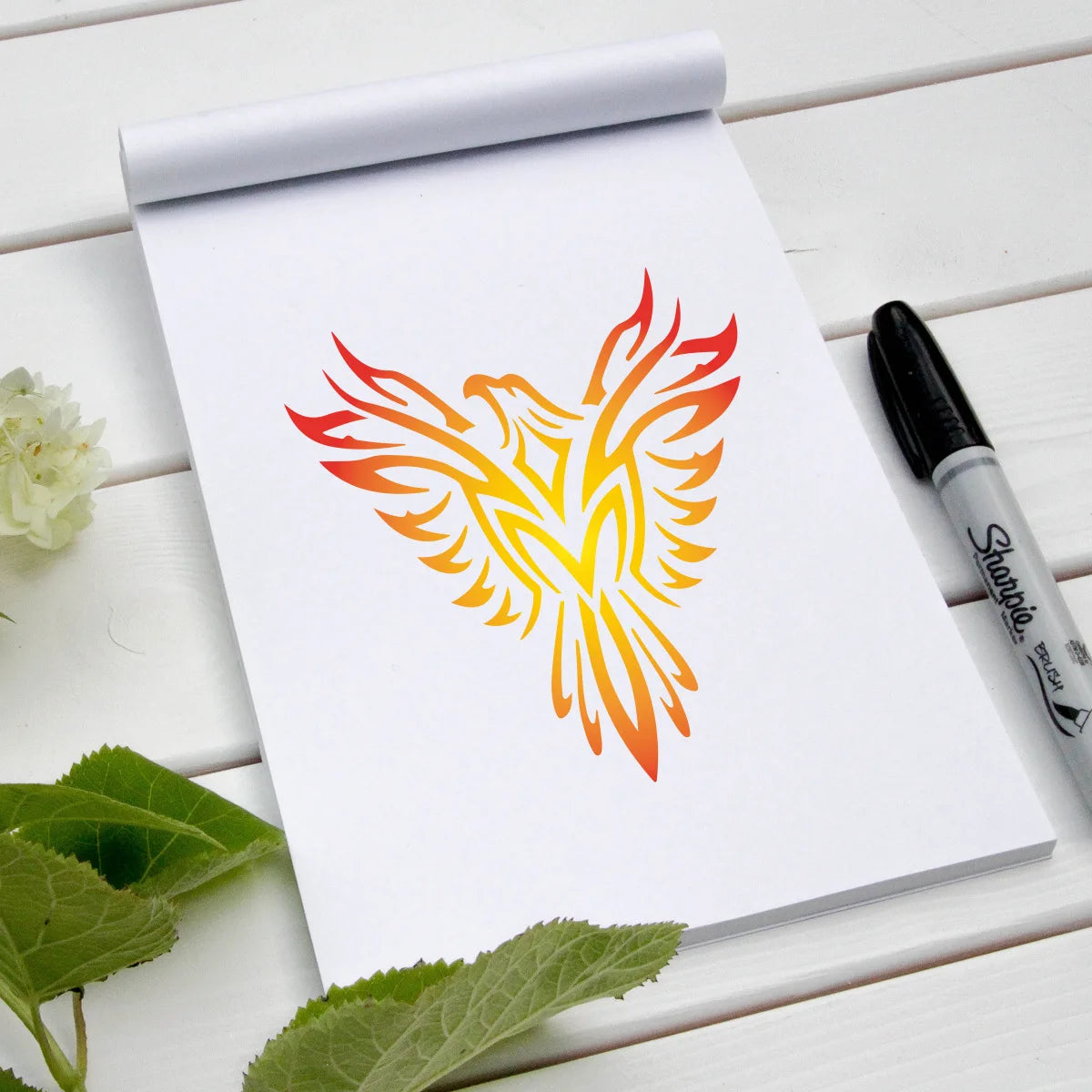 24Pcs/Lot 13cm Phoenix DIY Layering Stencils