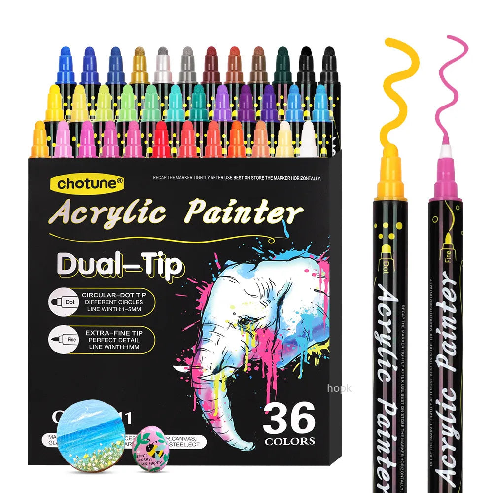 duocraft pens- double tip - for stationery and fabrics