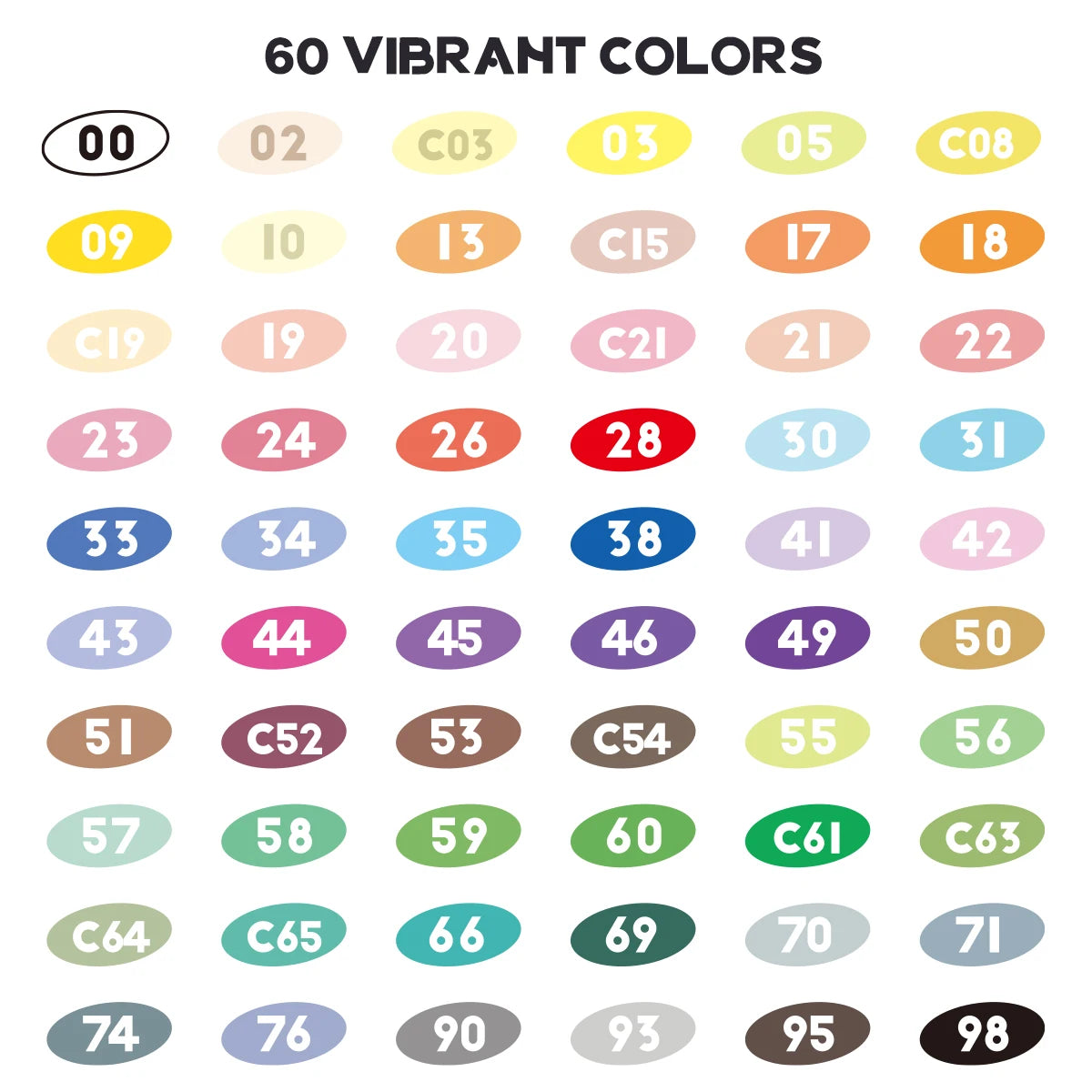 Arrtx 60 Colors Paint Markers