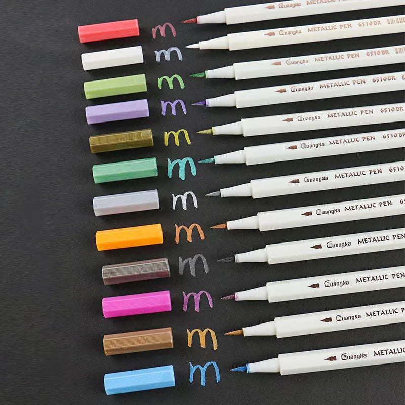 metalikart line pens - metallic shine for arts and crafts