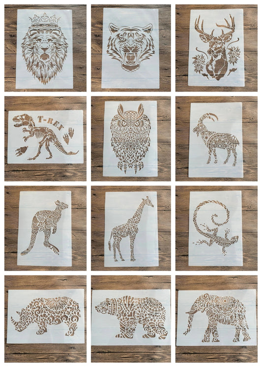 A4 29 * 21cm DIY Stencils Template Animal