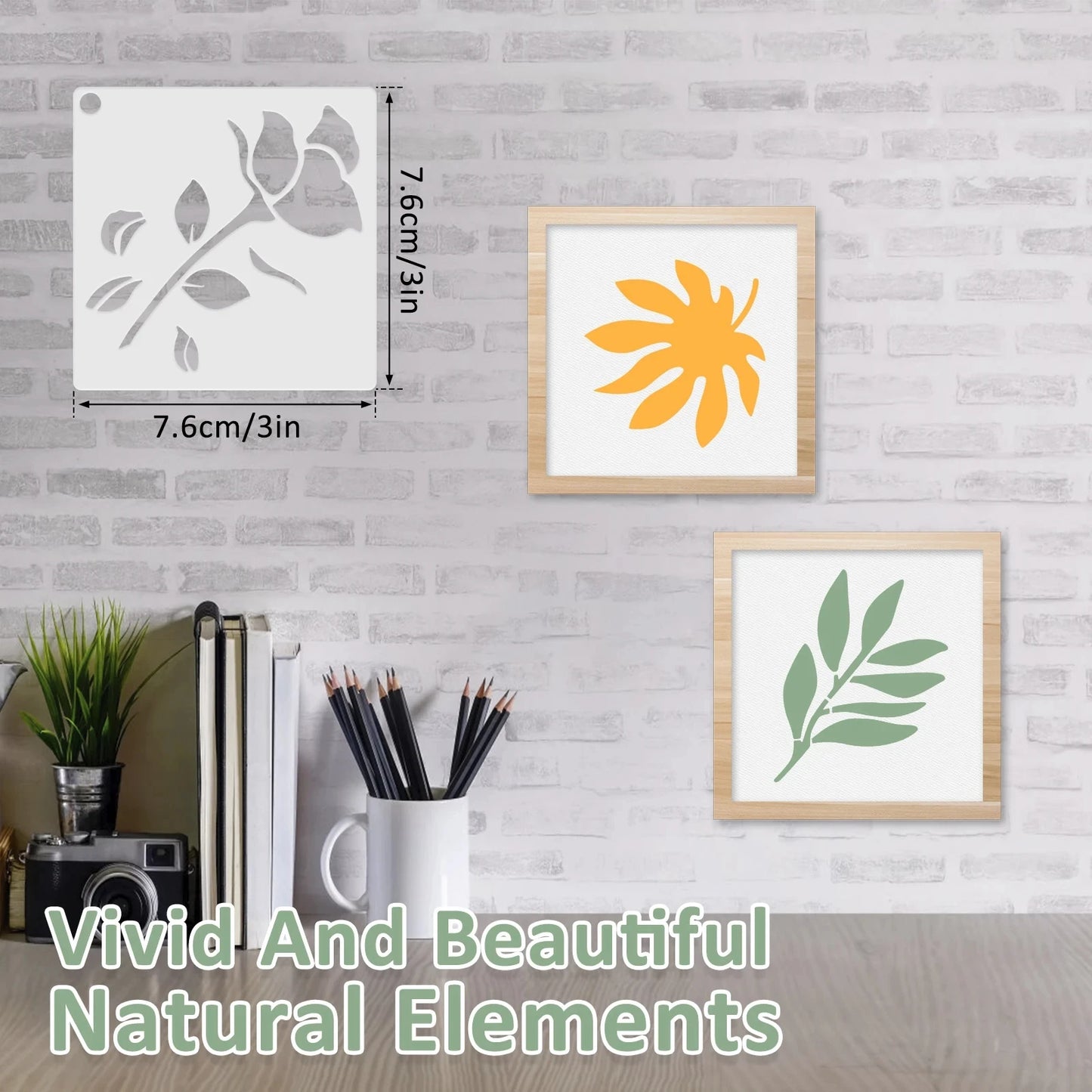 60 Pcs Painting Stencils on Wood Canvas Reusable Stencil Art Template Assorted Drawing Templates Decorative Bird Floral