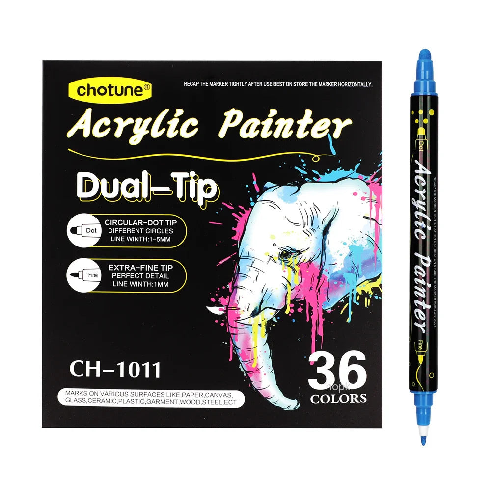 duocraft pens- double tip - for stationery and fabrics